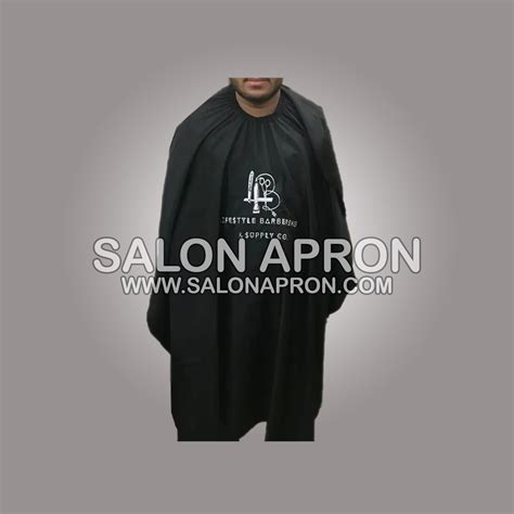 designer barber capes with logo.